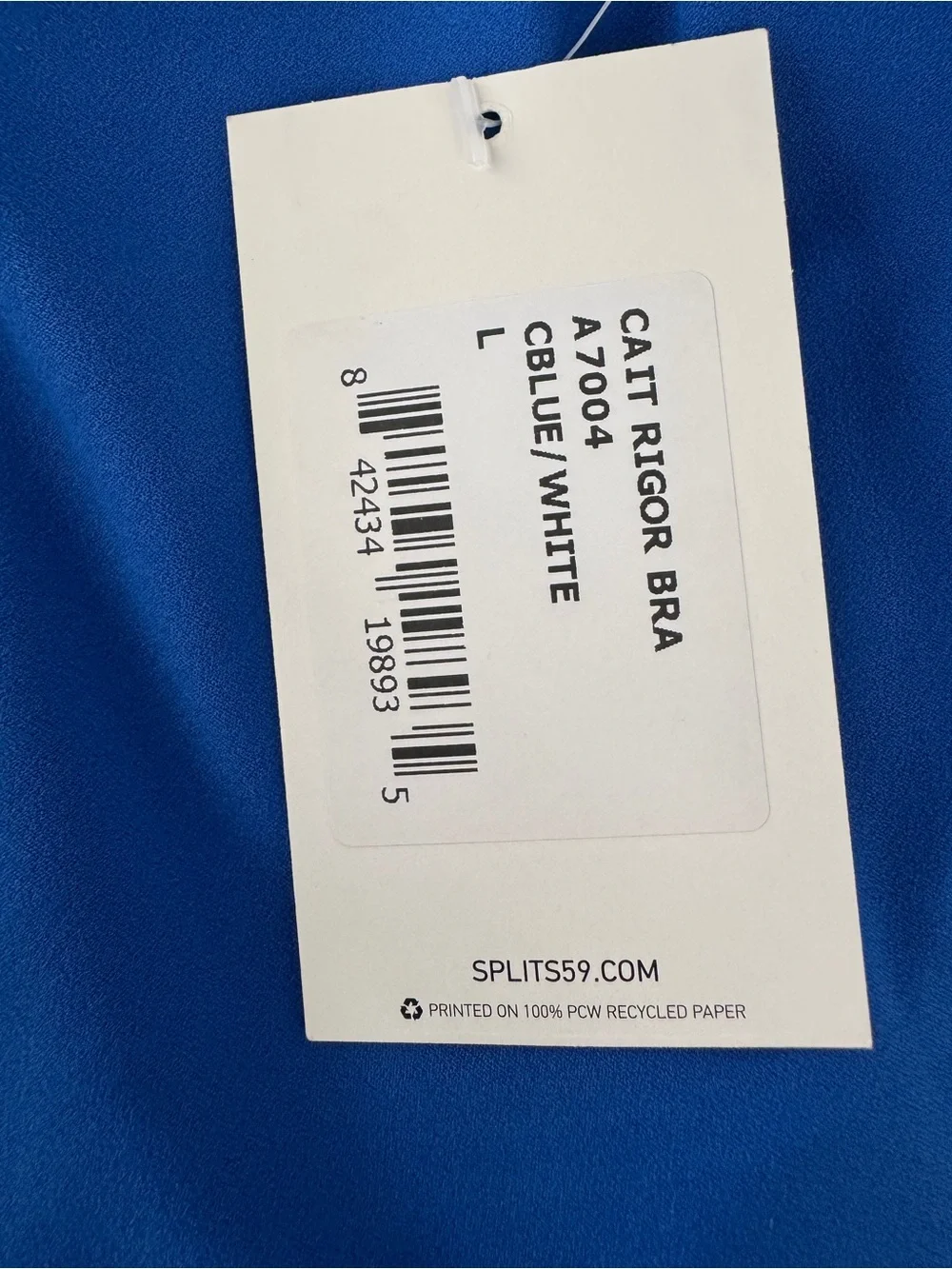 Splits59 Cait Rigor Bra in Classic Blue & White